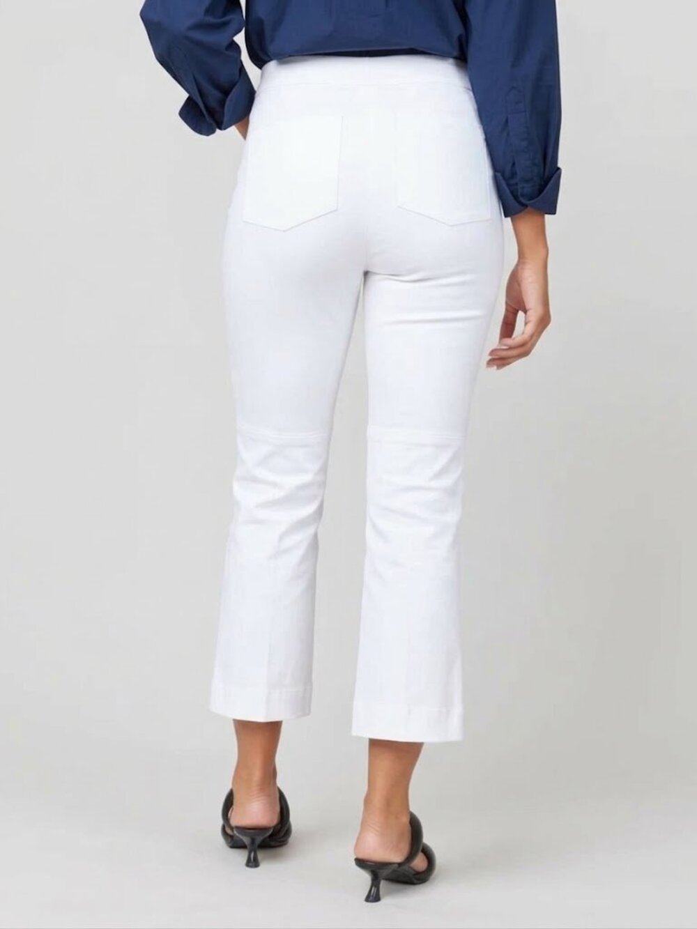 Spanx On-The-Go Cropped Kick Flare Pants - 20373Q - Classic White - Large - Picture 2 of 6